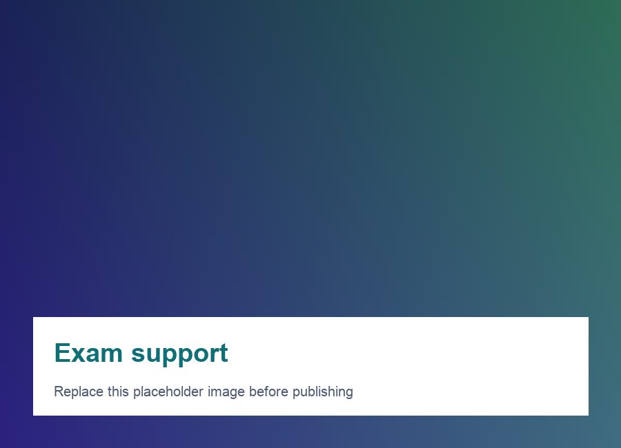 Examination support placeholder